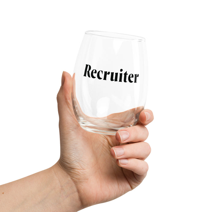 Recruiter Stemless Wine Glass