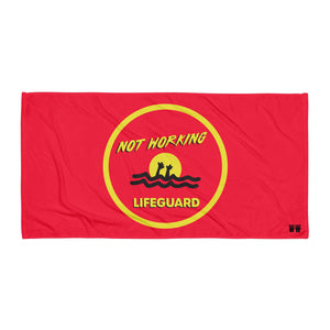 Not Working Lifeguard Beach Towel